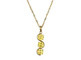 Yellow Cubic Zirconia 18k Yellow Gold Over Sterling Silver November Birthstone Pendant 5.98ctw