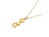 Yellow Cubic Zirconia 18k Yellow Gold Over Sterling Silver November Birthstone Pendant 5.98ctw