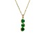 Green Cubic Zirconia 18k Yellow Gold Over Sterling Silver May Birthstone Pendant 5.84ctw