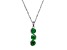 Green Cubic Zirconia Platinum Over Sterling Silver May Birthstone Pendant 5.84ctw