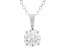 14k White Gold 1.10ctw Round White IGI Certified Lab-Grown Diamond Solitaire Pendant F/VS1