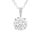 Certified White Lab-Grown Diamond F/VS1 14k White Gold Solitaire Pendant 2.00ct