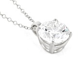 14k White Gold 3.00ct Round White IGI Certified Lab-Grown Diamond Solitaire Pendant F/VS1