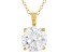 14k Yellow Gold 3.00ctw Round White IGI Certified Lab-Grown Diamond Solitaire Pendant F/VS1