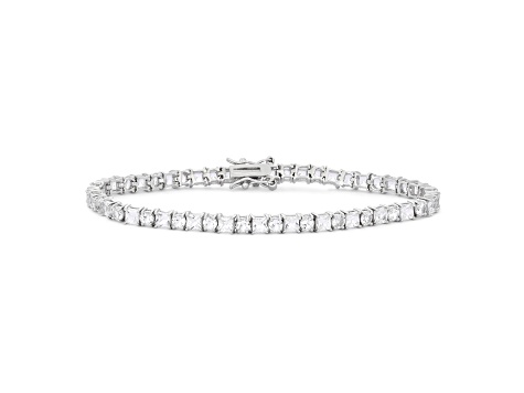 Lab Created white Sapphire Sterling Silver Tennis Bracelet 7.83ctw