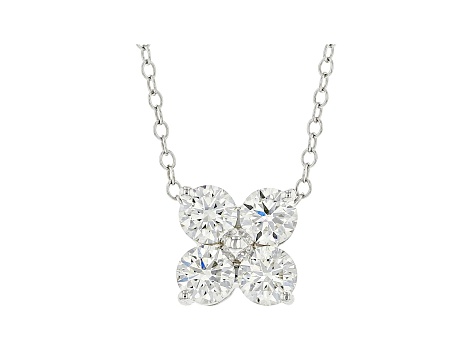 White Lab-Grown Diamond 14k White Gold Pendant 1.00ctw