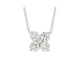 White Lab-Grown Diamond 14k White Gold Necklace 1.00ctw