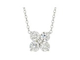 White Lab-Grown Diamond 14k White Gold Pendant 1.00ctw