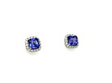 Tanzanite and Diamond 14K White Gold Earrings