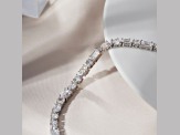 White Cubic Zirconia Platinum Over Sterling Silver Tennis Bracelet 17.50ctw