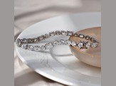 White Cubic Zirconia Platinum Over Sterling Silver Tennis Bracelet 17.50ctw