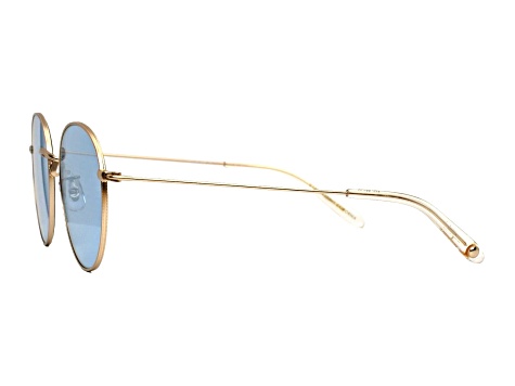 Garrett Leight Gold Mirrored sunglasses Garrett Leight - Hampton Combo Clip (Gold | Soft Marine  main image 3