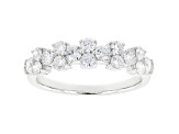 White Lab-Grown Diamond 14k White Gold Band Ring 1.00ctw