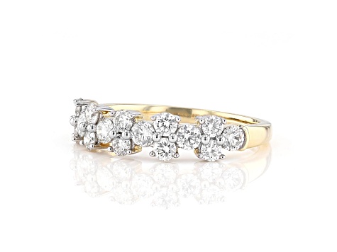 White Lab-Grown Diamond 14k Yellow Gold Band Ring 1.00ctw