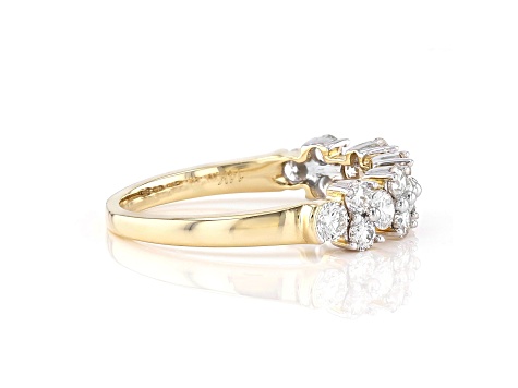 White Lab-Grown Diamond 14k Yellow Gold Band Ring 1.00ctw