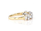 White Lab-Grown Diamond 14k Yellow Gold Band Ring 1.00ctw