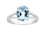 10x8mm Oval Sky Blue Topaz Rhodium Over Sterling Silver Ring