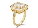 Rachel Zoe 14K Yellow Gold Over Sterling Silver Radiant Cut Cubic Zirconia Cocktail Ring