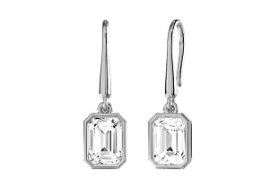 14k White Gold 2.3 Ct Lab Grown Diamond Drop Dangle Earrings