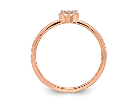 14K Rose Gold First Promise Diamond Promise/Engagement Ring 0.13ctw