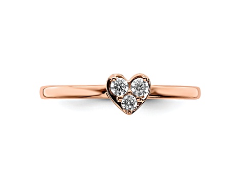 14K Rose Gold First Promise Diamond Promise/Engagement Ring 0.13ctw