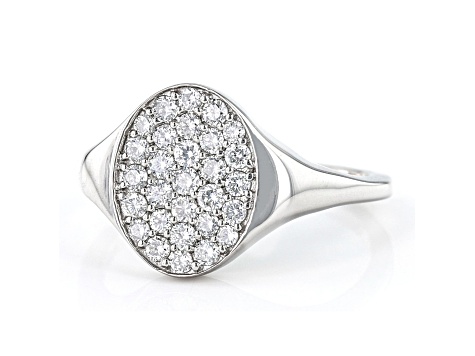 Round White Lab-Grown Diamond 14kt White Gold Ring 0.50ctw