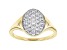 Round White Lab-Grown Diamond 14kt Yellow Gold Ring 0.50ctw