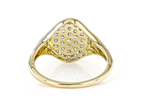 Round White Lab-Grown Diamond 14kt Yellow Gold Ring 0.50ctw