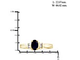 Black Sapphire 14K Gold Over Sterling Silver Ring 0.56ctw