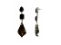 Off Park® Collection, Gold Tone Blue and Clear Crystal Teardrop Mixed-Shaped Hematite Drop Earrings.