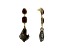 Off Park® Collection, Gold Tone Red and Clear Crystal Teardrop Mixed-Shaped Hematite Drop Earrings.