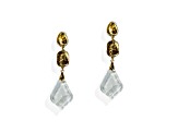 Off Park® Collection, Gold Tone Clear Crystal Teardrop Mixed-Shaped Hematite Drop Earrings.