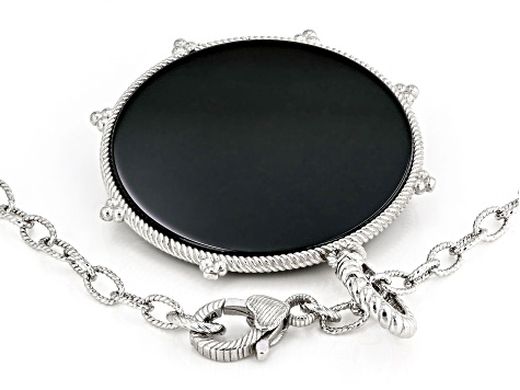 Judith Ripka Multi-Gemstone Rhodium Over Silver Enhancer with Chain Necklace