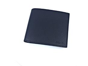 Prada Mens Nero Black Saffiano Leather Billfold Bifold Wallet