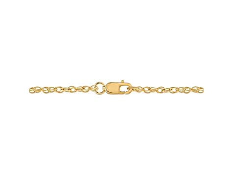 White Diamond Accent 10k Yellow Gold A Initial Pendant With 18” Rope Chain