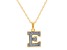 White Diamond Accent 10k Yellow Gold E Initial Pendant With 18” Rope Chain
