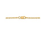 White Diamond Accent 10k Yellow Gold E Initial Pendant With 18” Rope Chain