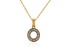 White Diamond Accent 10k Yellow Gold O Initial Pendant With 18” Rope Chain