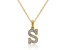 White Diamond Accent 10k Yellow Gold S Initial Pendant With 18” Rope Chain