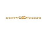White Diamond Accent 10k Yellow Gold U Initial Pendant With 18” Rope Chain