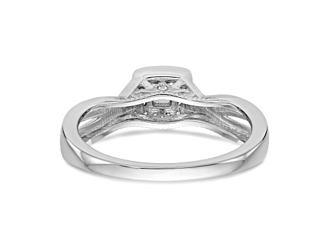 Rhodium Over 14K White Gold First Promise Diamond Promise/Engagement Ring 0.29ctw