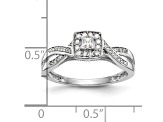Rhodium Over 14K White Gold First Promise Diamond Promise/Engagement Ring 0.29ctw