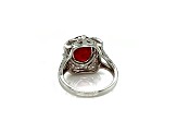 5.37 Ctw Ruby and 0.75 Ctw White Diamond Ring in 18K 2-Tone