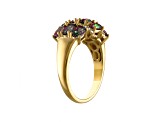 Mystic Fire® Green Topaz 14K Yellow Gold Plated Sterling Silver Ring 2.11ctw