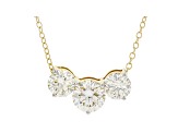 White Lab-Grown Diamond 14kt Yellow Gold Necklace 2.00ctw