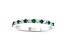 0.35ctw Emerald and Diamond Band Ring in 14k White Gold