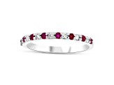 0.35ctw Ruby and Diamond Band Ring in 14k White Gold