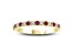 Ruby and Diamond 14k Yellow Gold Anniversary Band Ring 0.35ctw