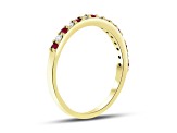 Ruby and Diamond 14k Yellow Gold Anniversary Band Ring 0.35ctw - 17195H ...
