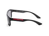 Prada Men's Linea Rossa 59mm Rubber Black Sunglasses|PS-01US-DG009R